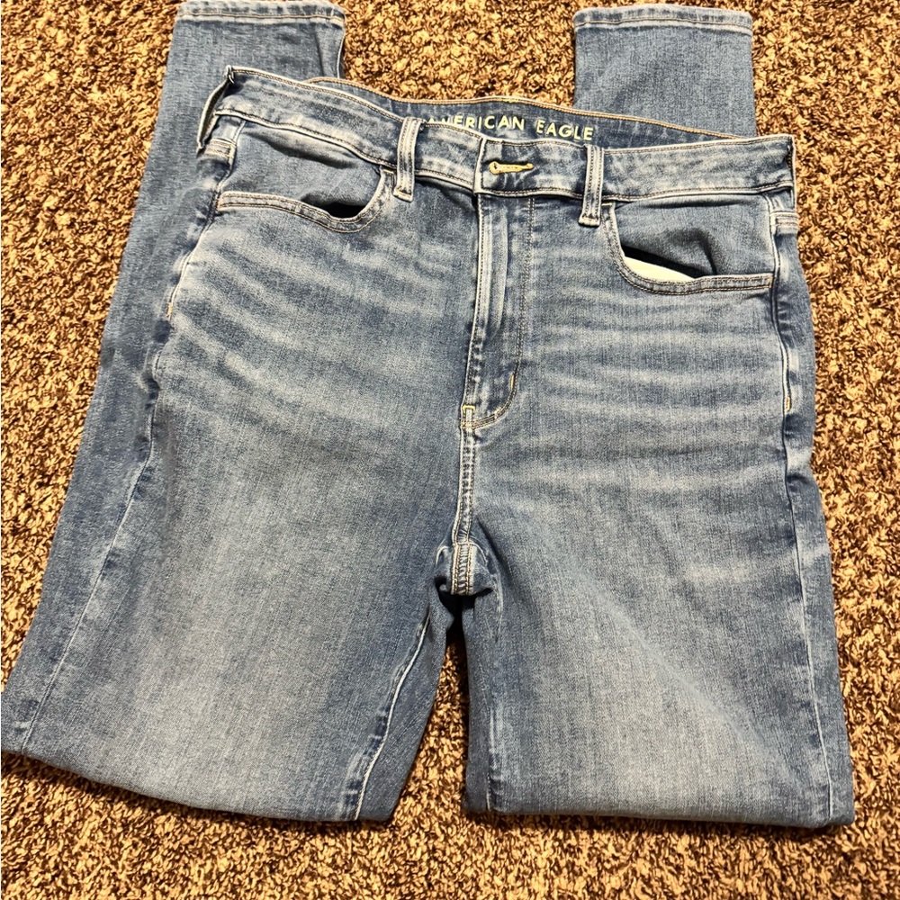 American Eagle Outfitters Women's Light Blue Skinny Jeans